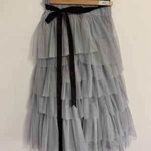 ASOS Grey ruffled tulle skirt